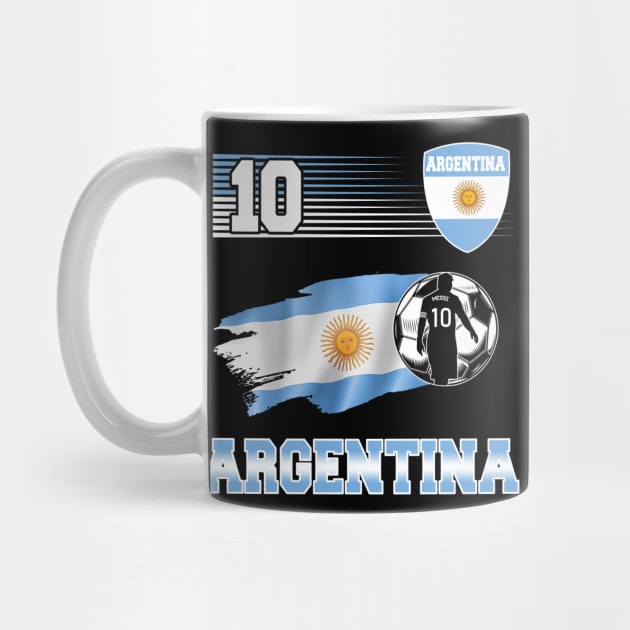 Argentina 10 Soocer Jersey Argentina Football Fan Soccer 2022 by luxembourgertreatable